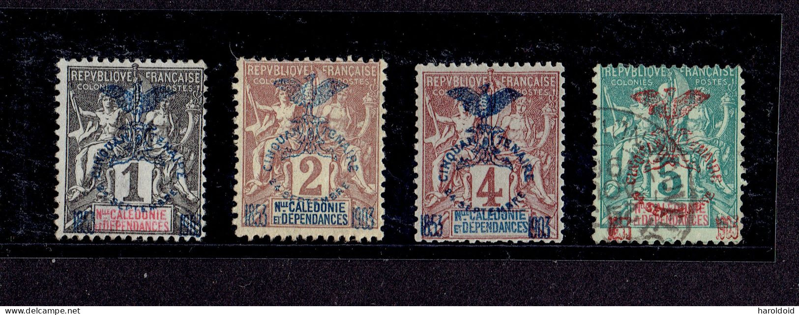 NOUVELLE CALEDONIE - N°67/69 X - N°70 OB TB - Other & Unclassified