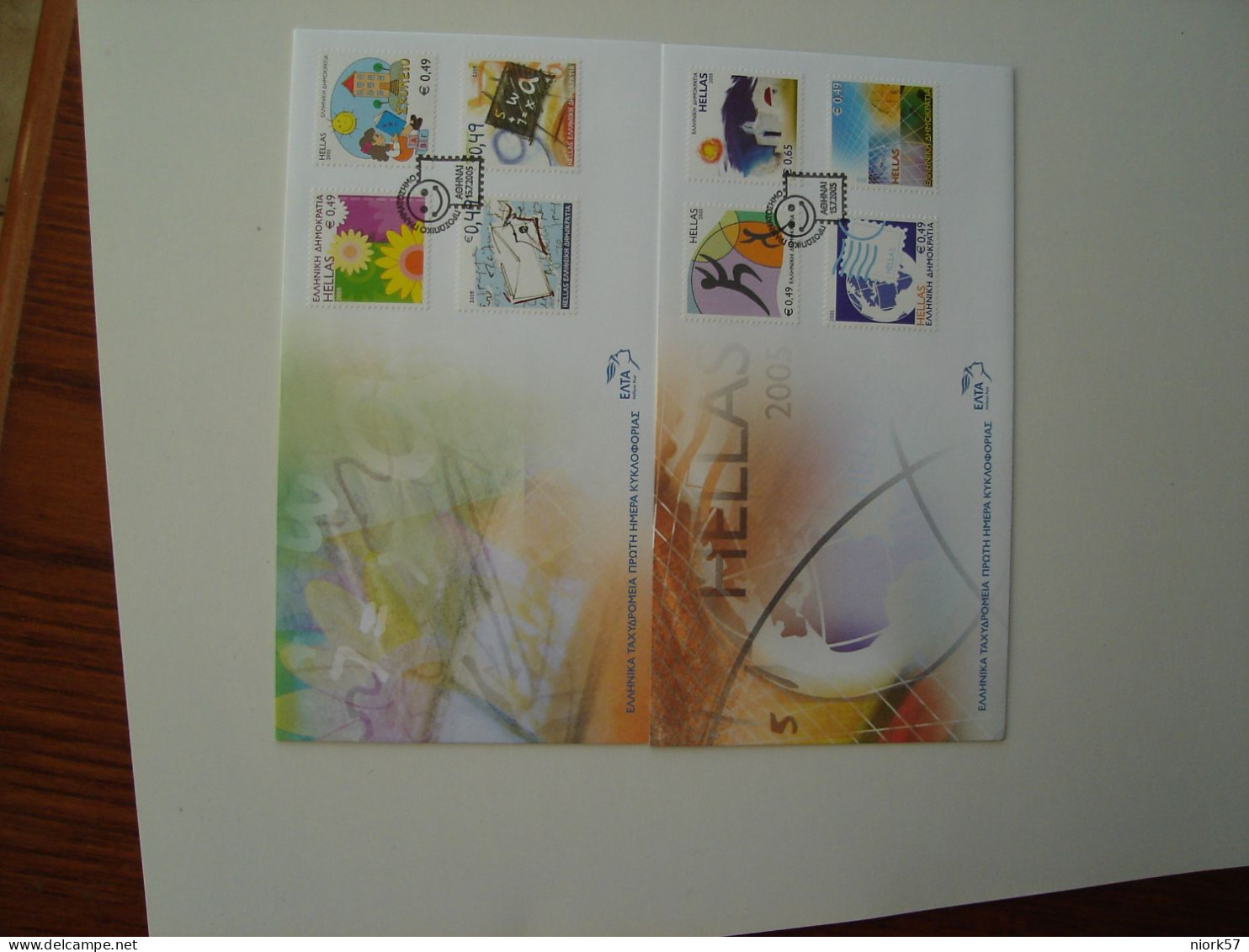 GREECE 2   FDC  PERSONALIZED STAMP 2005 2 FDC  ANNIVERSARIES - Autres & Non Classés