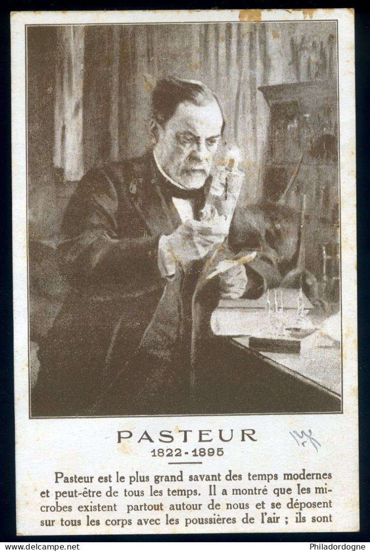 Image Au Format CPA - (Célébrités) Pasteur - Texte Professeur Jules Guiart (des Défauts) - Prix Nobel