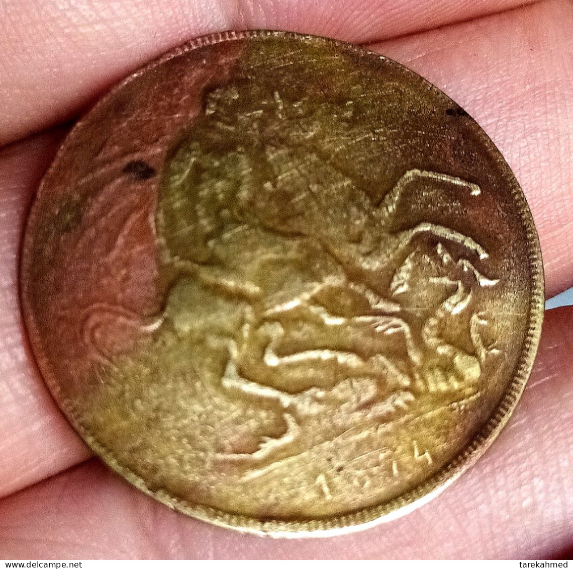 United Kingdom, VICTORIA, Token Of The  SOVEREIGN 1874, Bronze, Agouz - Monarchia/ Nobiltà