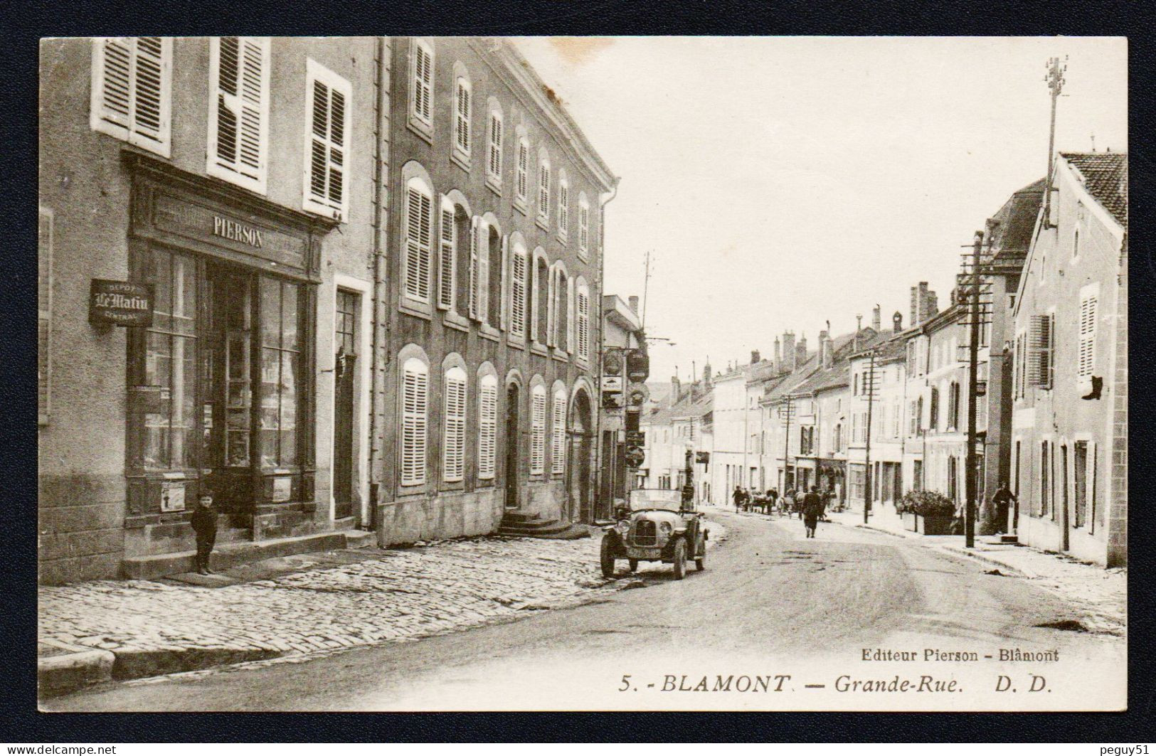 54. Blâmont. Grande-Rue. Librairie Pierson (dépôt Central Du Le Matin). Garage Citroen.Pompe à Essence. - Blamont