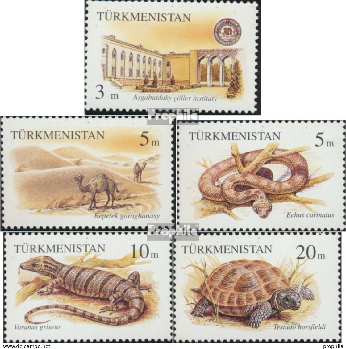 Turkmenistan 41-45 (kompl.Ausg.) Postfrisch 1994 Naturschutzpark - Turkménistan