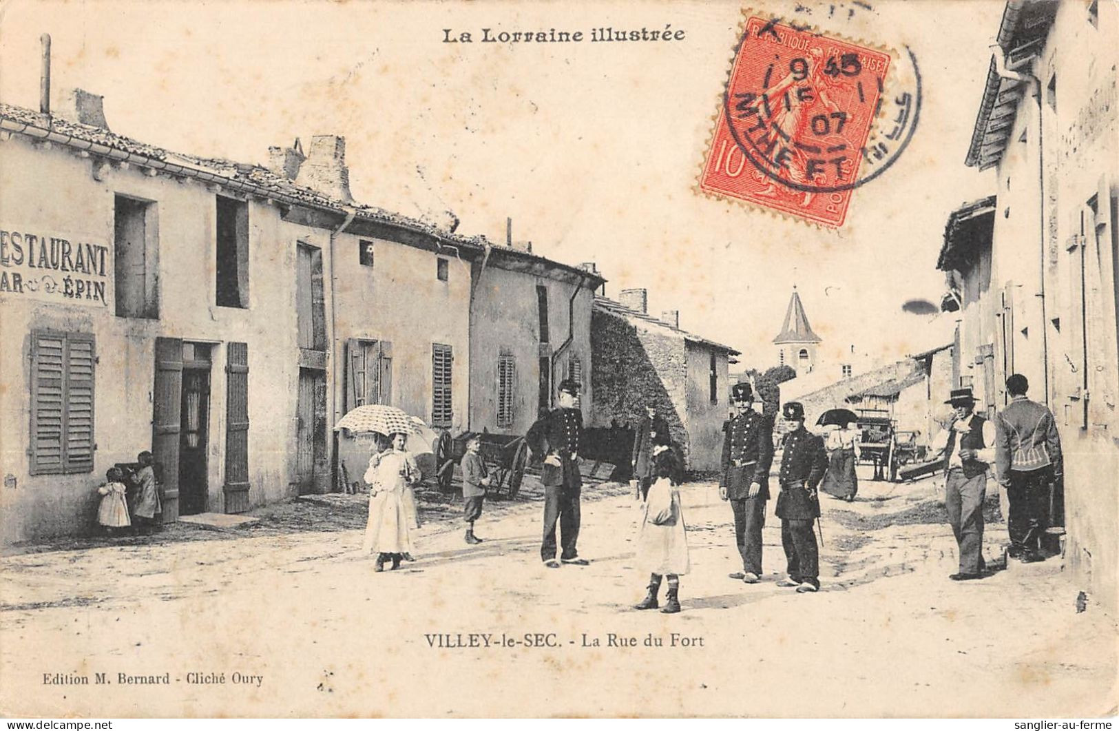 CPA 54 VILLEY LE SEC / LA RUE DU FORT - Autres & Non Classés