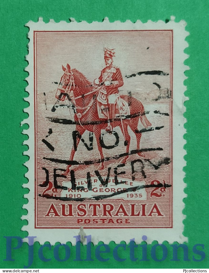 S105- AUSTRALIA 1935 SILVER JUBILEE 2d USATO - USED - Usados