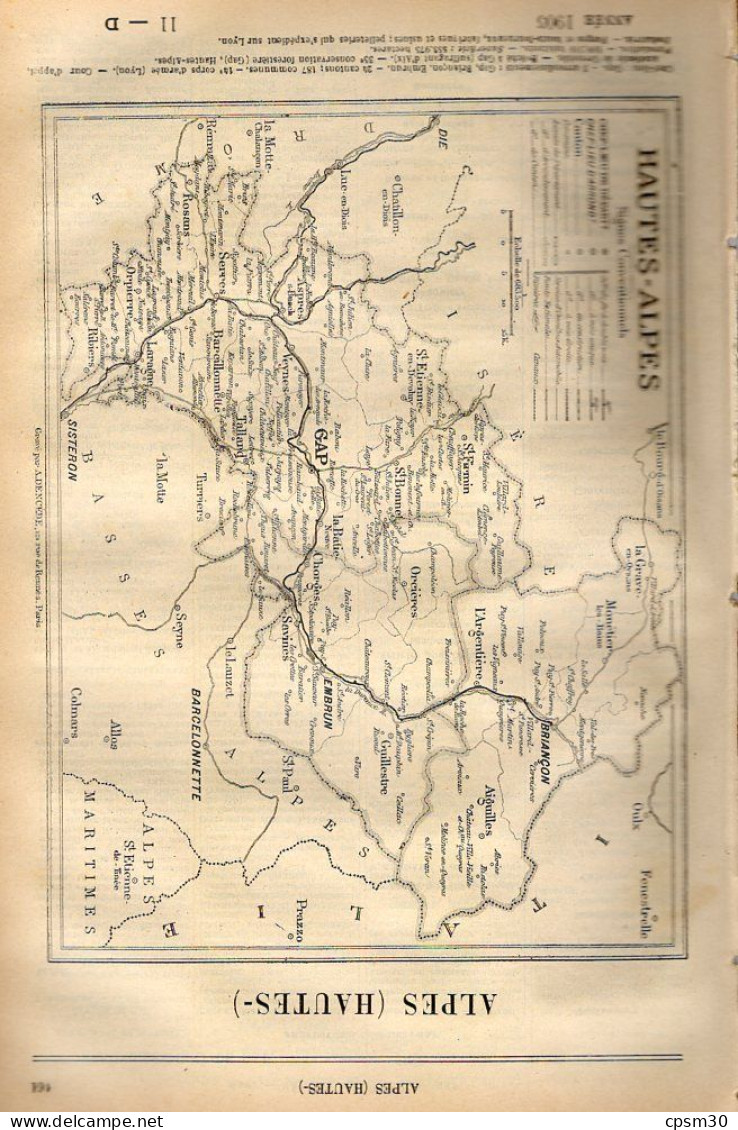 ANNUAIRE - 05 - Département Hautes Alpes - Année 1905 - édition Didot-Bottin - 11 Pages - Telefonbücher