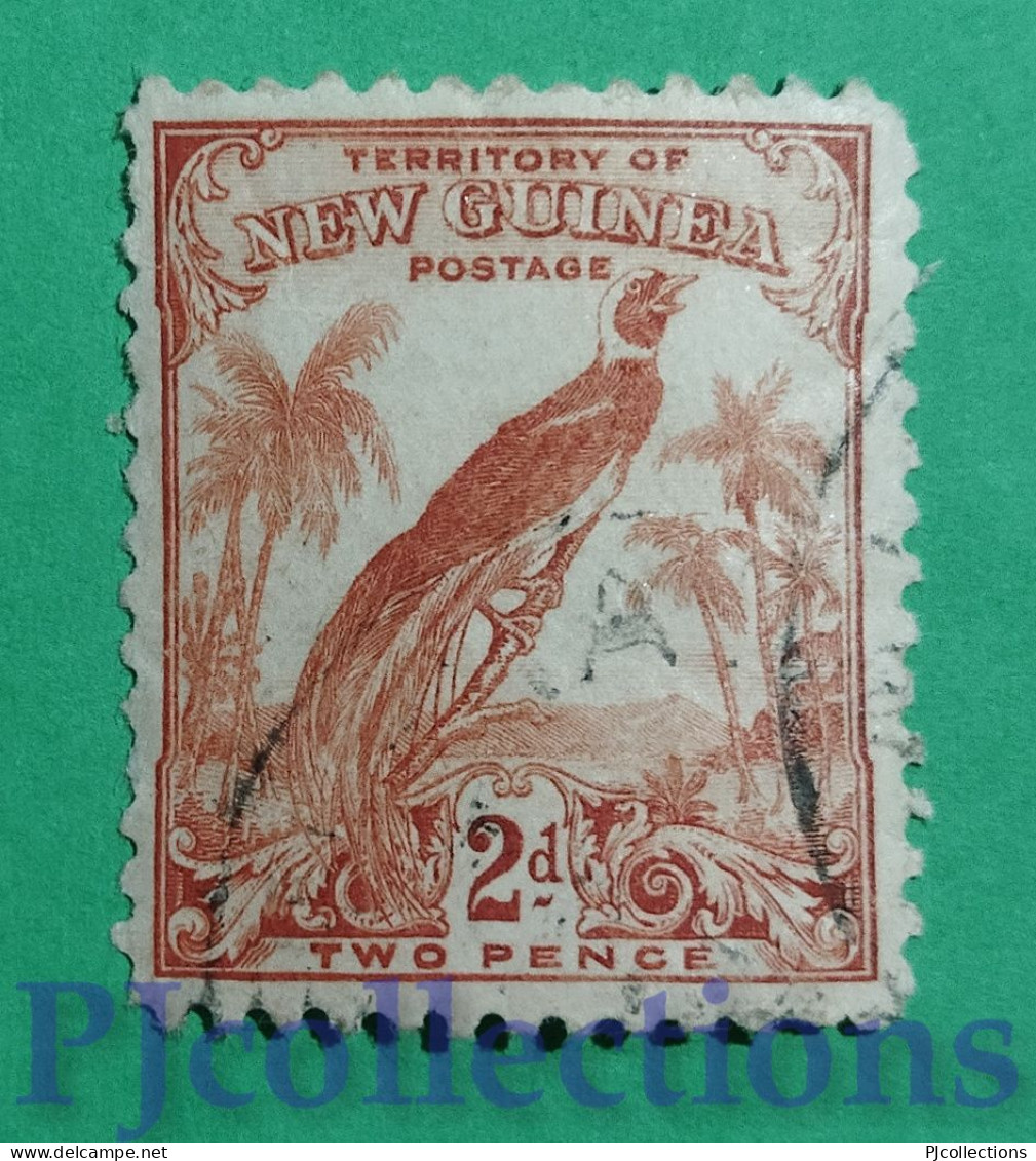 S106- NEW GUINEA 1932 BIRD OF PARADISE 2d USATO - USED - Oblitérés