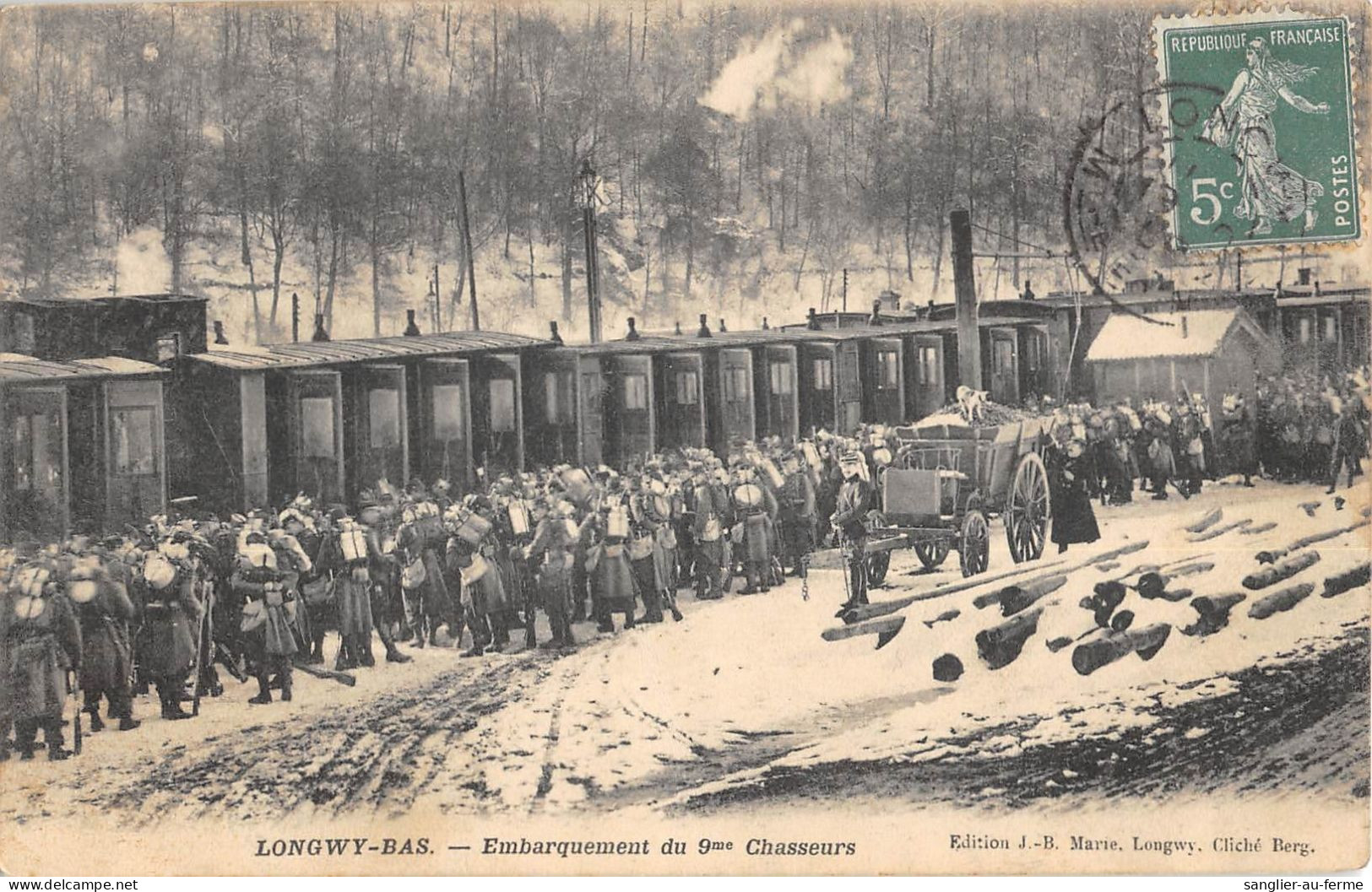 CPA 54 LONGWY BAS / EMBARQUEMENT DU 9e CHASSEURS - Sonstige & Ohne Zuordnung