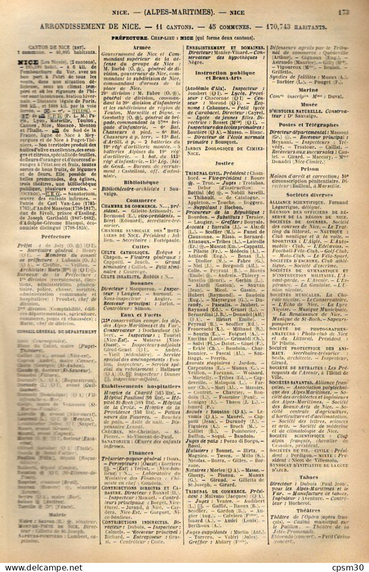 ANNUAIRE - 06 - Département Alpes Maritimes - Année 1905 - édition Didot-Bottin - 36 Pages - Telephone Directories