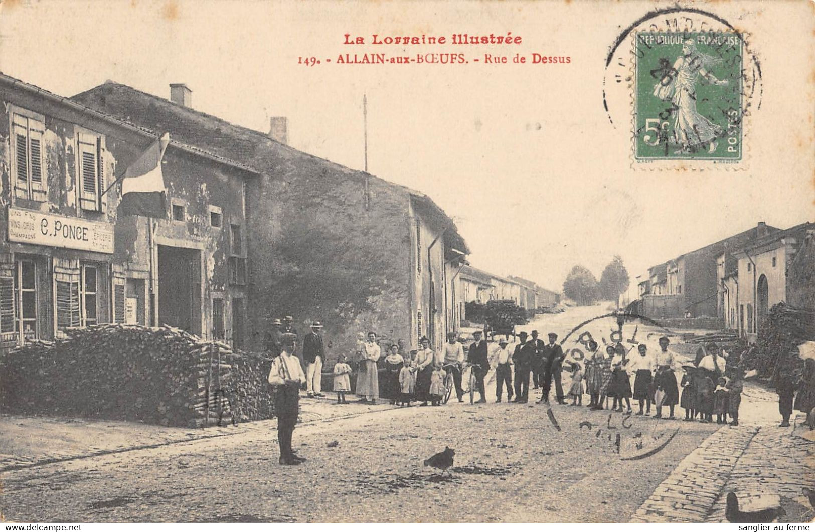 CPA 54 ALLAIN AUX BOEUFS / RUE DE DESSUS - Sonstige & Ohne Zuordnung