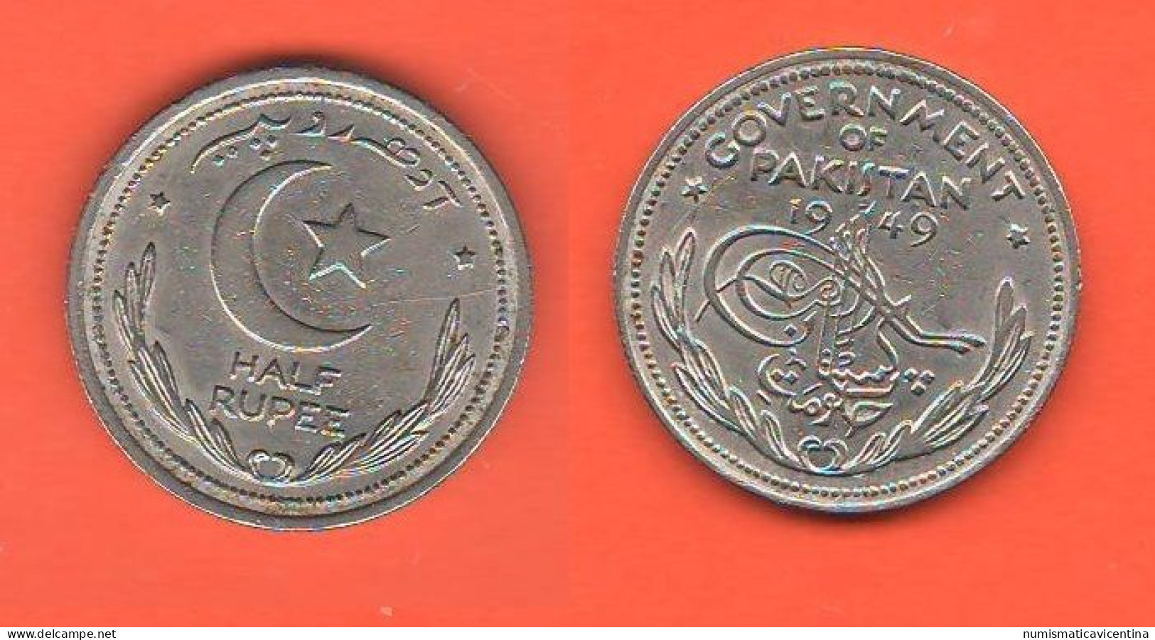 Pakistan 1/2 Rupee 1949 Half Rupee - Pakistan