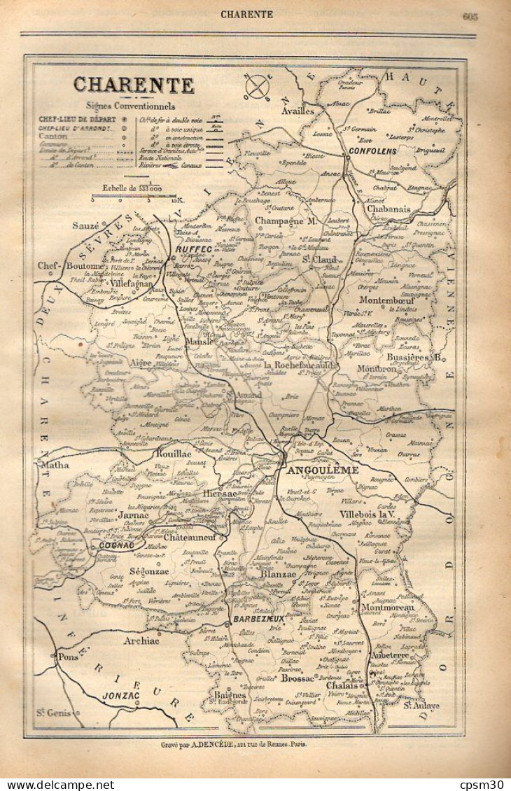 ANNUAIRE - 16 - Département Charente - Année 1905 - édition Didot-Bottin - 40 Pages - Telefonbücher