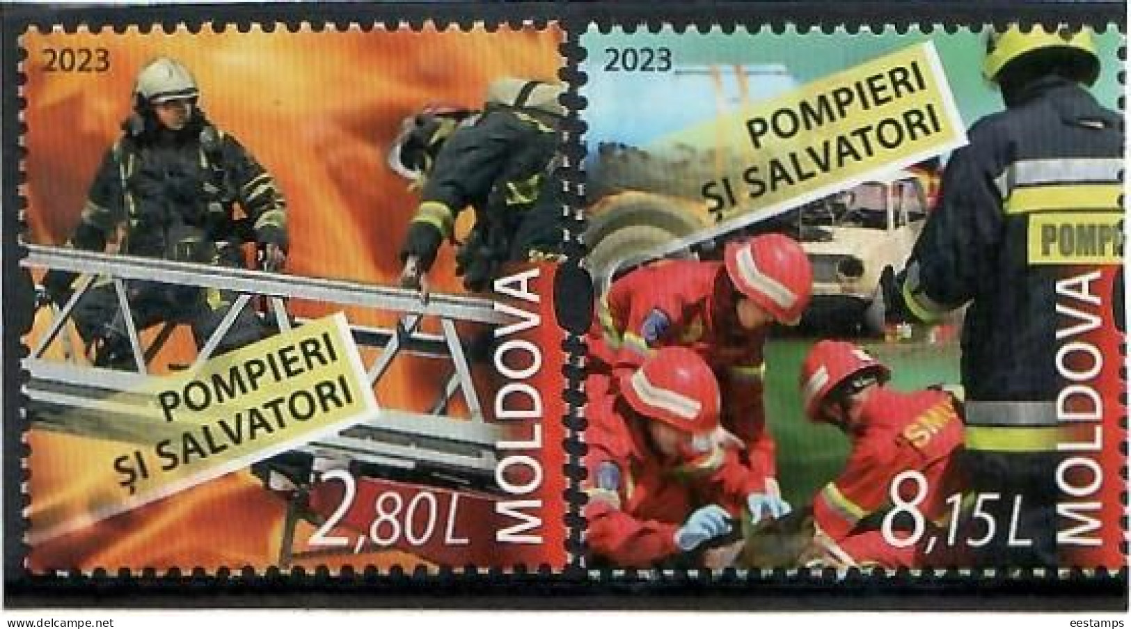 Moldova 2023 . Firemen And Rescuers. 2v. - Moldova
