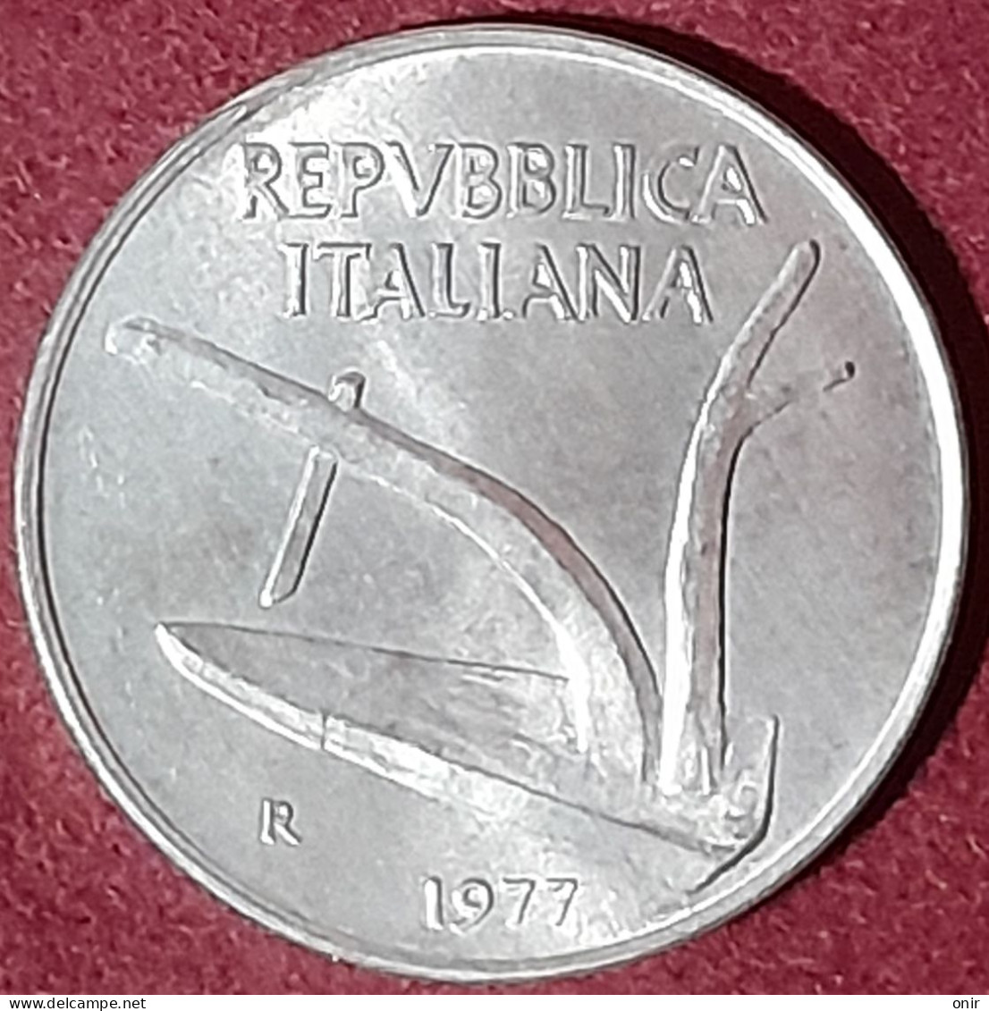 Errore Di Conio 10 Lire 1977 Repubblica Italiana - Abarten Und Kuriositäten