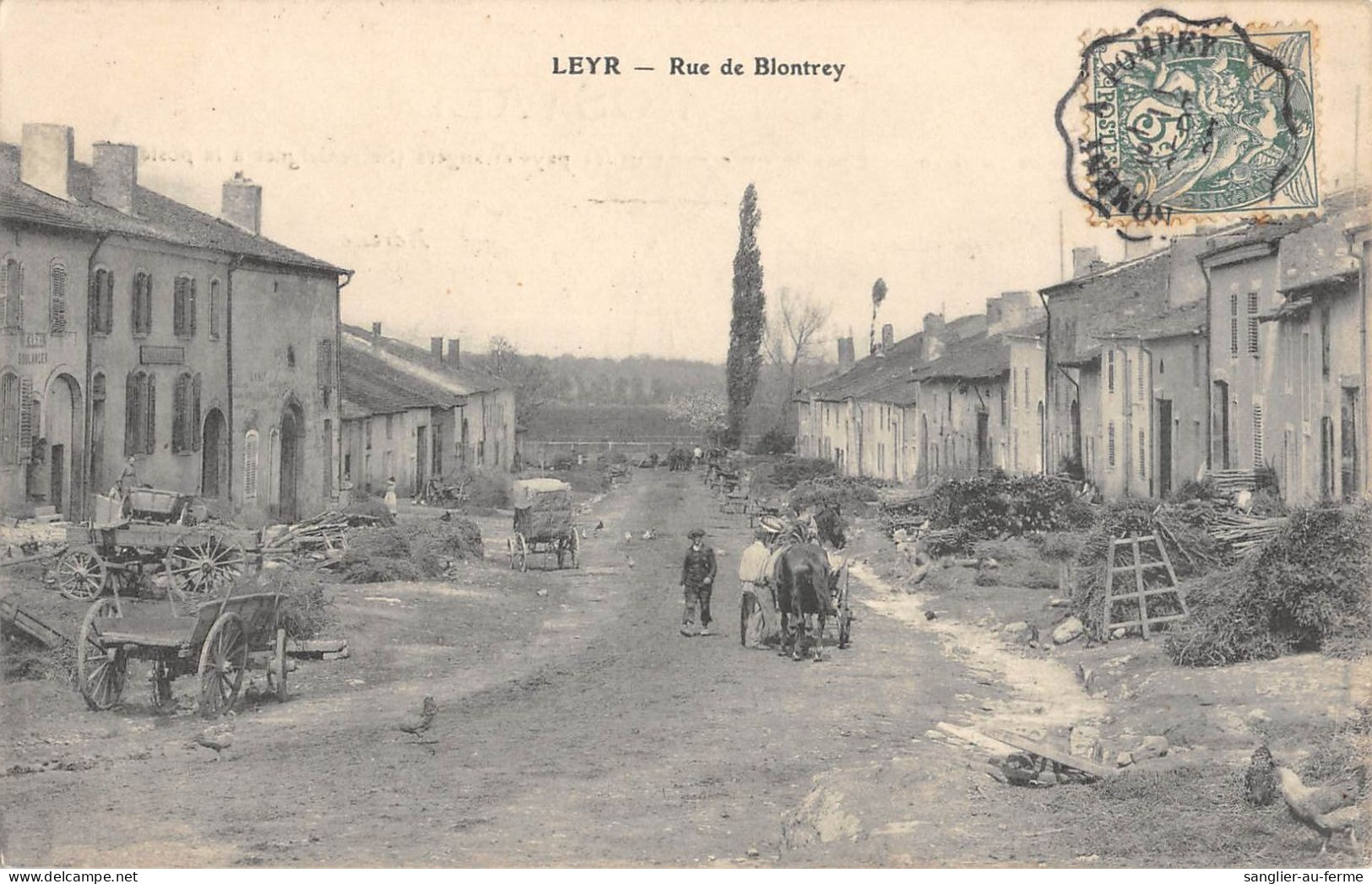 CPA 54 LEYR / RUE DE BLONTREY - Autres & Non Classés