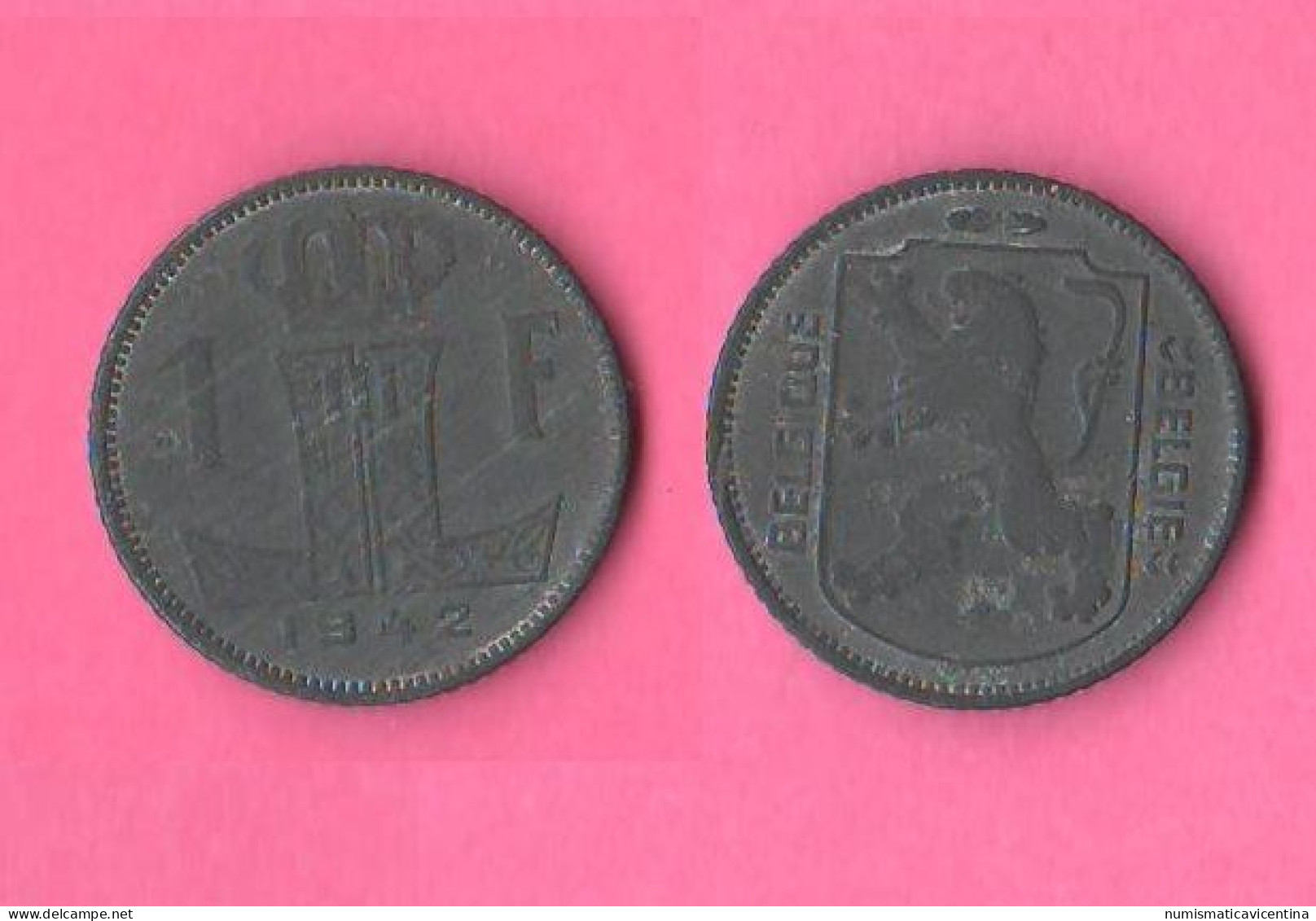 Belgie Belgique 1 Franc 1942 Belgium Belgio - 1 Franc