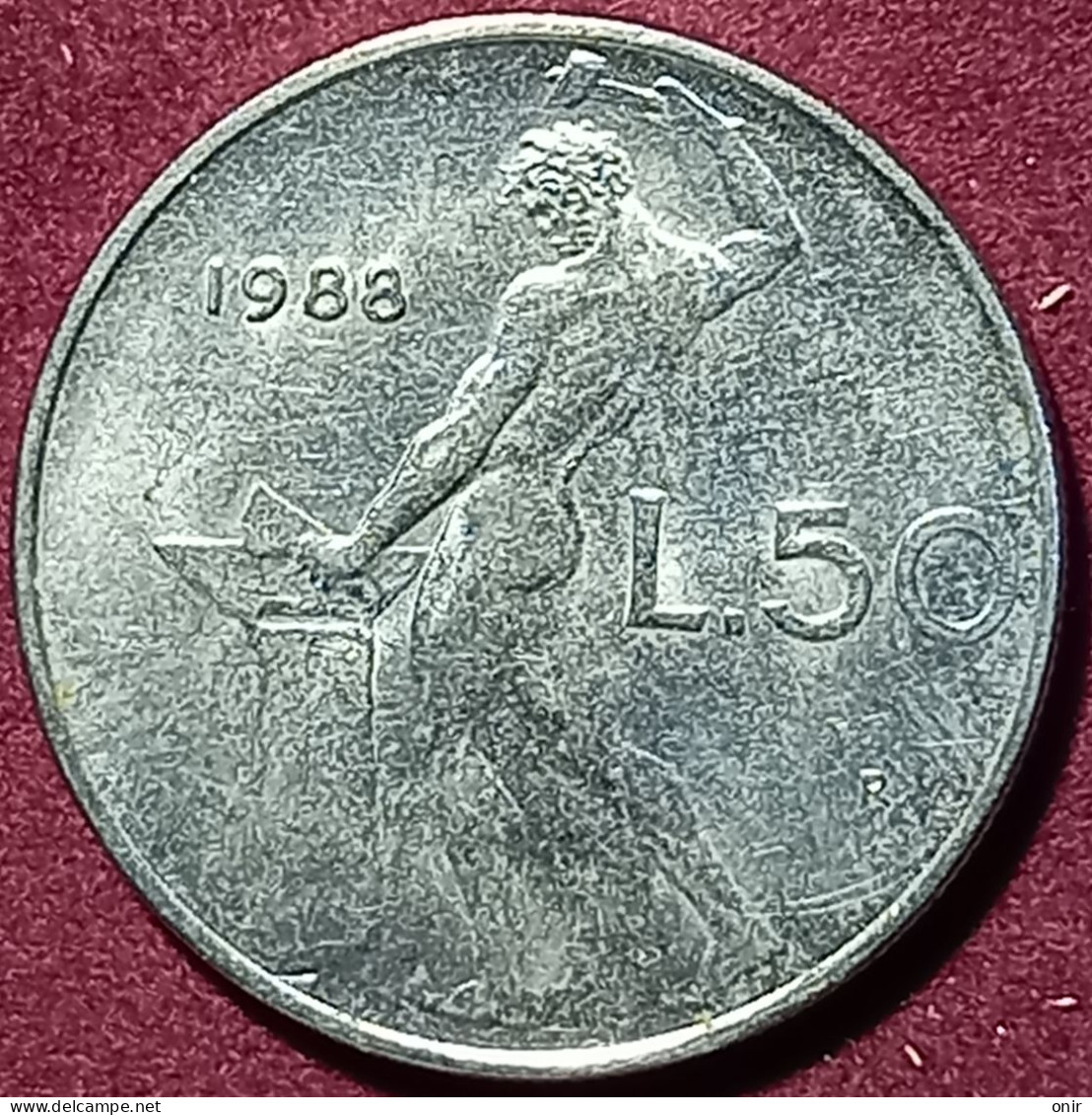 Errore Di Conio 50 Lire 1988 Repubblica Italiana - Errores Y Curiosidades