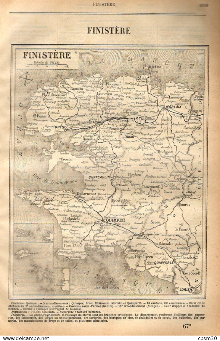 ANNUAIRE - 29 - Département Finistère - Année 1905 - édition Didot-Bottin - 29 Pages - Telefonbücher