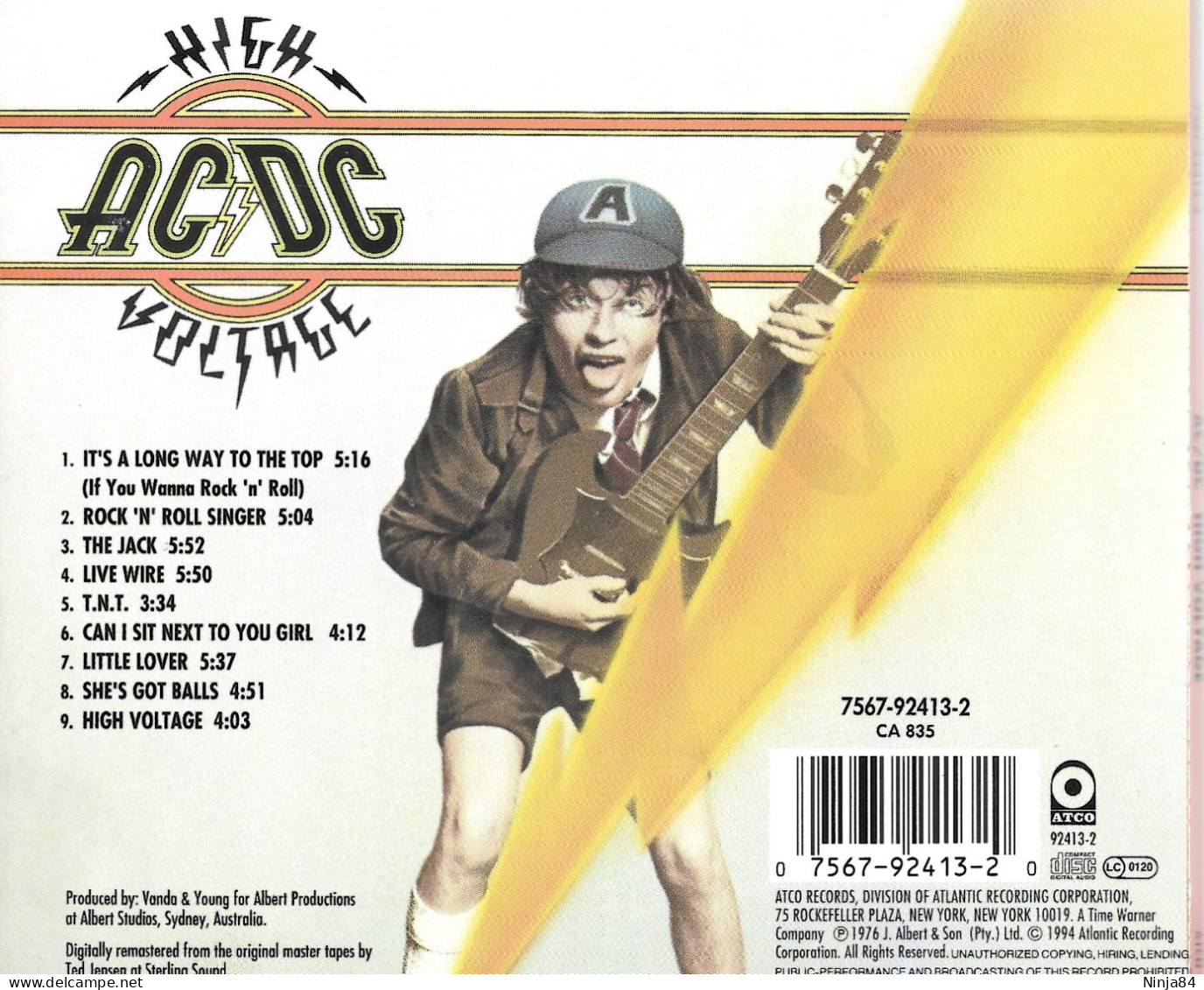 CD AC/DC   "  High Voltage "  Allemagne - Hard Rock En Metal