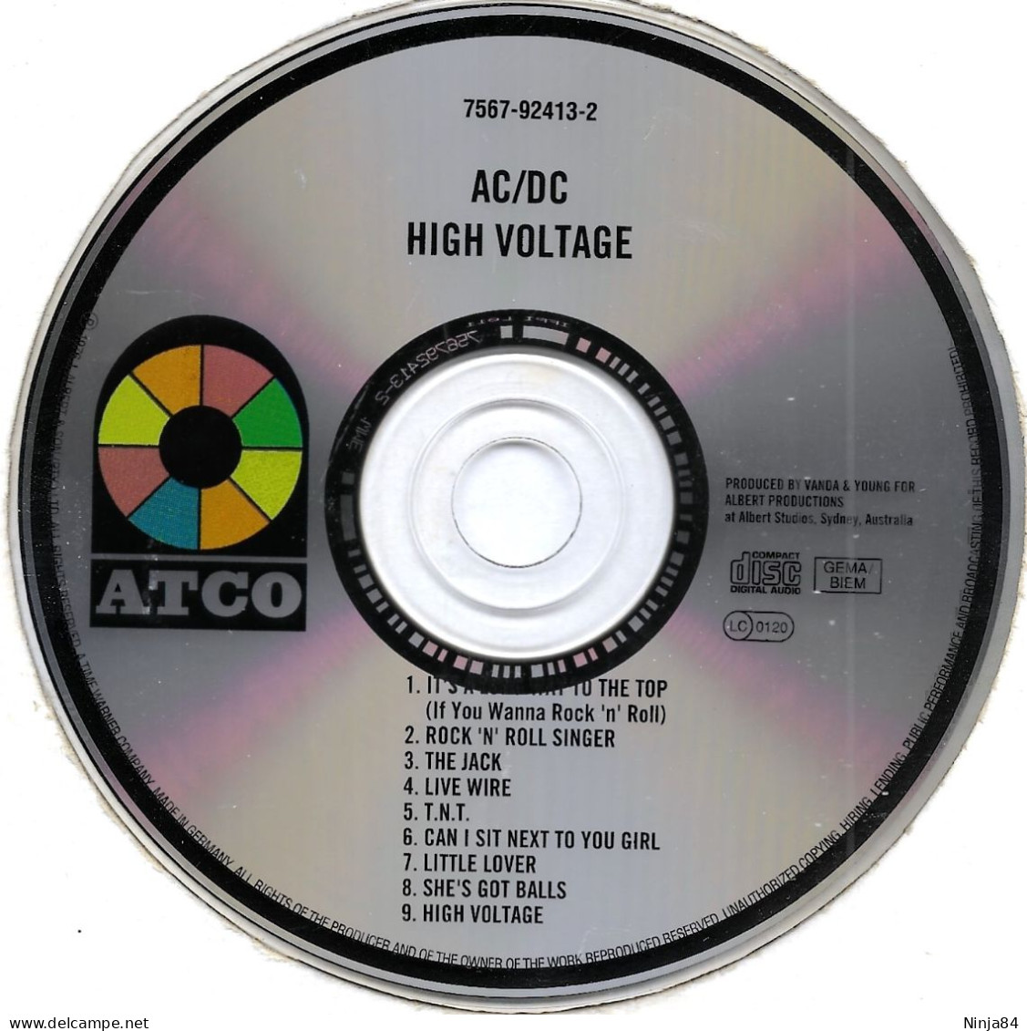 CD AC/DC   "  High Voltage "  Allemagne - Hard Rock En Metal