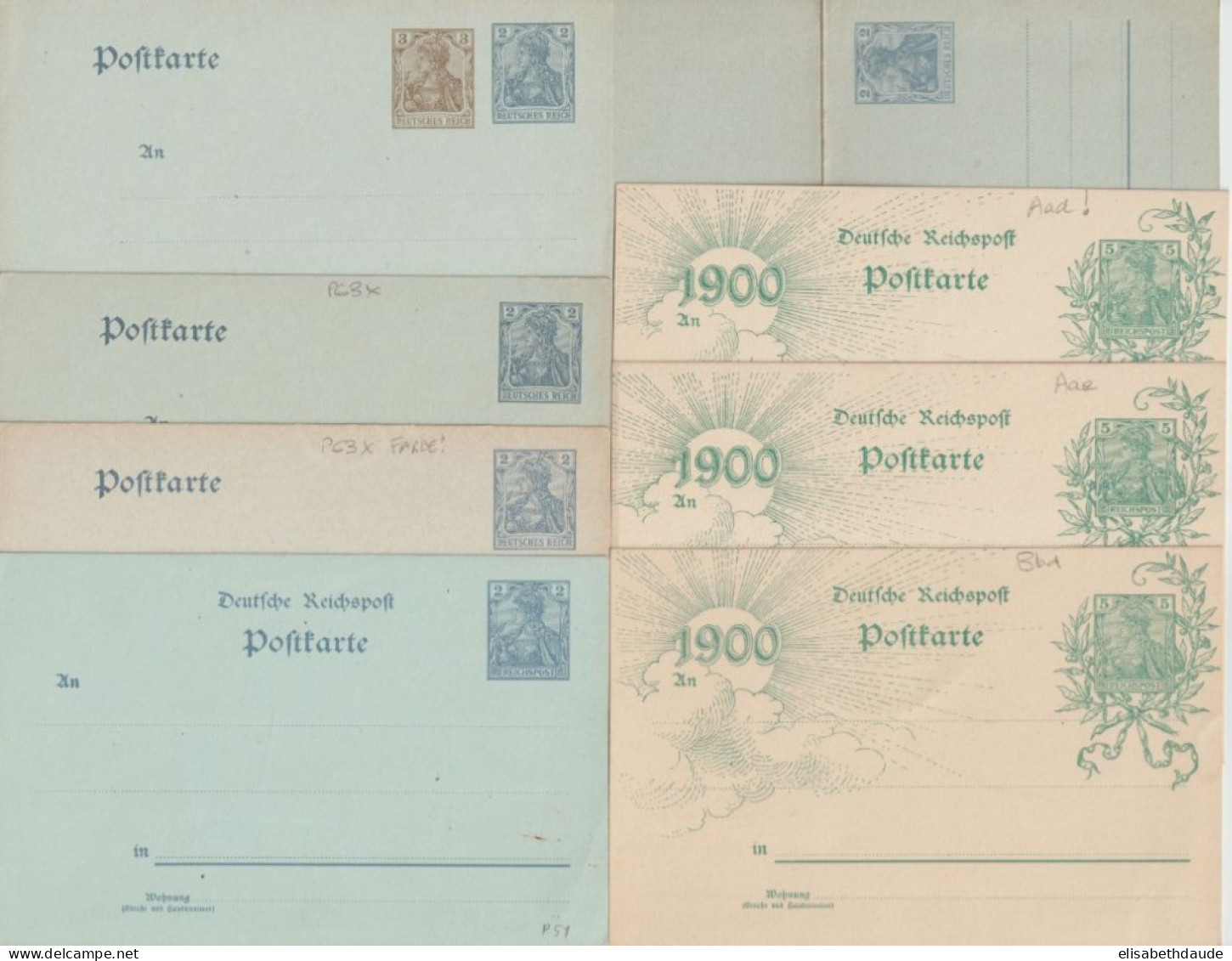 1900/1920 - GERMANIA - 35 ENTIERS POSTAUX TOUS DIFFERENTS NEUFS ! - Cartoline