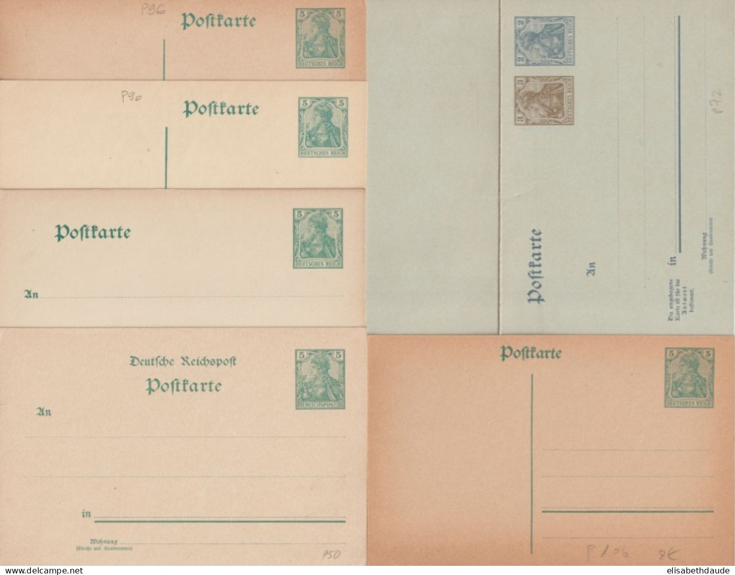 1900/1920 - GERMANIA - 35 ENTIERS POSTAUX TOUS DIFFERENTS NEUFS ! - Cartoline