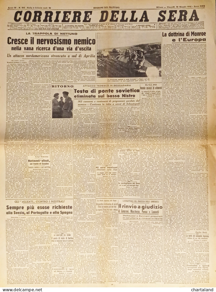 Corriere Della Sera N. 114 - 1944 La Trappola Di Nettuno - Altri & Non Classificati