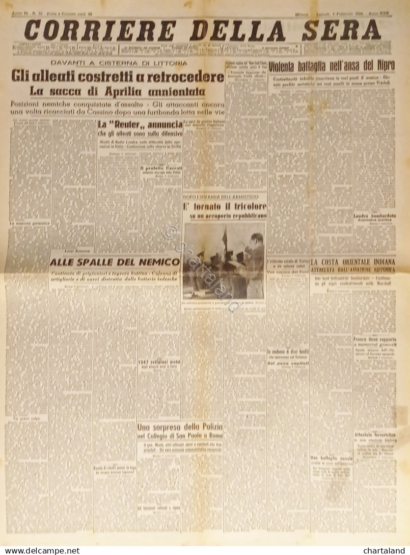 Corriere Della Sera N. 32 - 1944 La Sacca Di Aprilia Annientata - Altri & Non Classificati