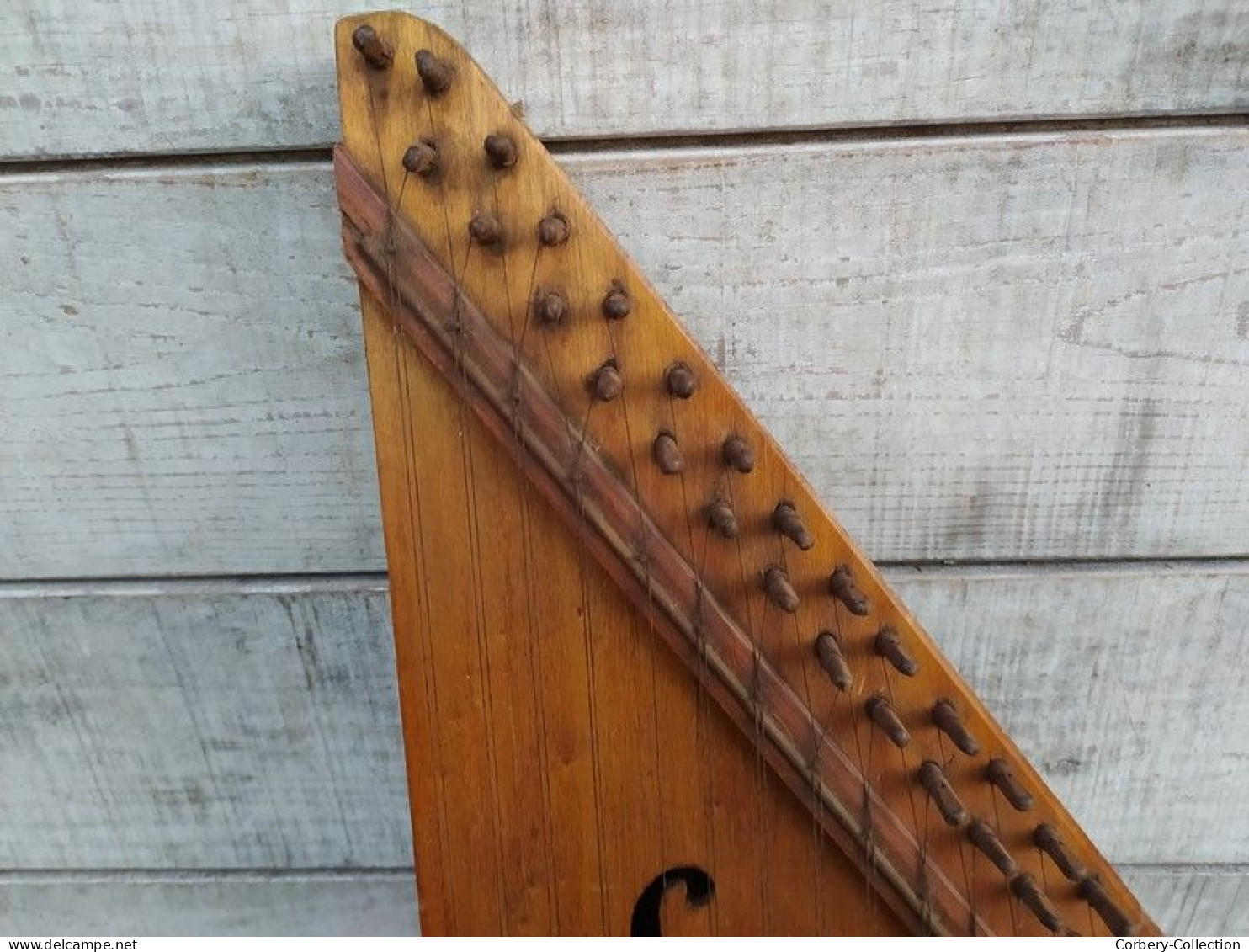 Ancienne Cithare En Bois à 30 Cordes Début XXème. - Musikinstrumente