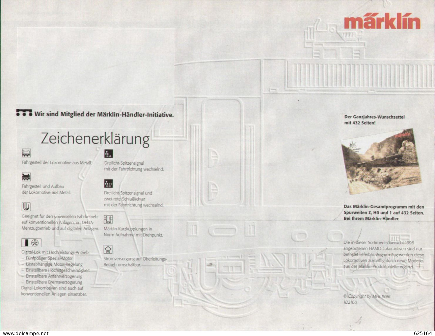 Catalogue MÄRKLIN 1996 Metall-Perfektion Für HO-System Zweileiter-Gleichstrom-Systeme - Deutsch