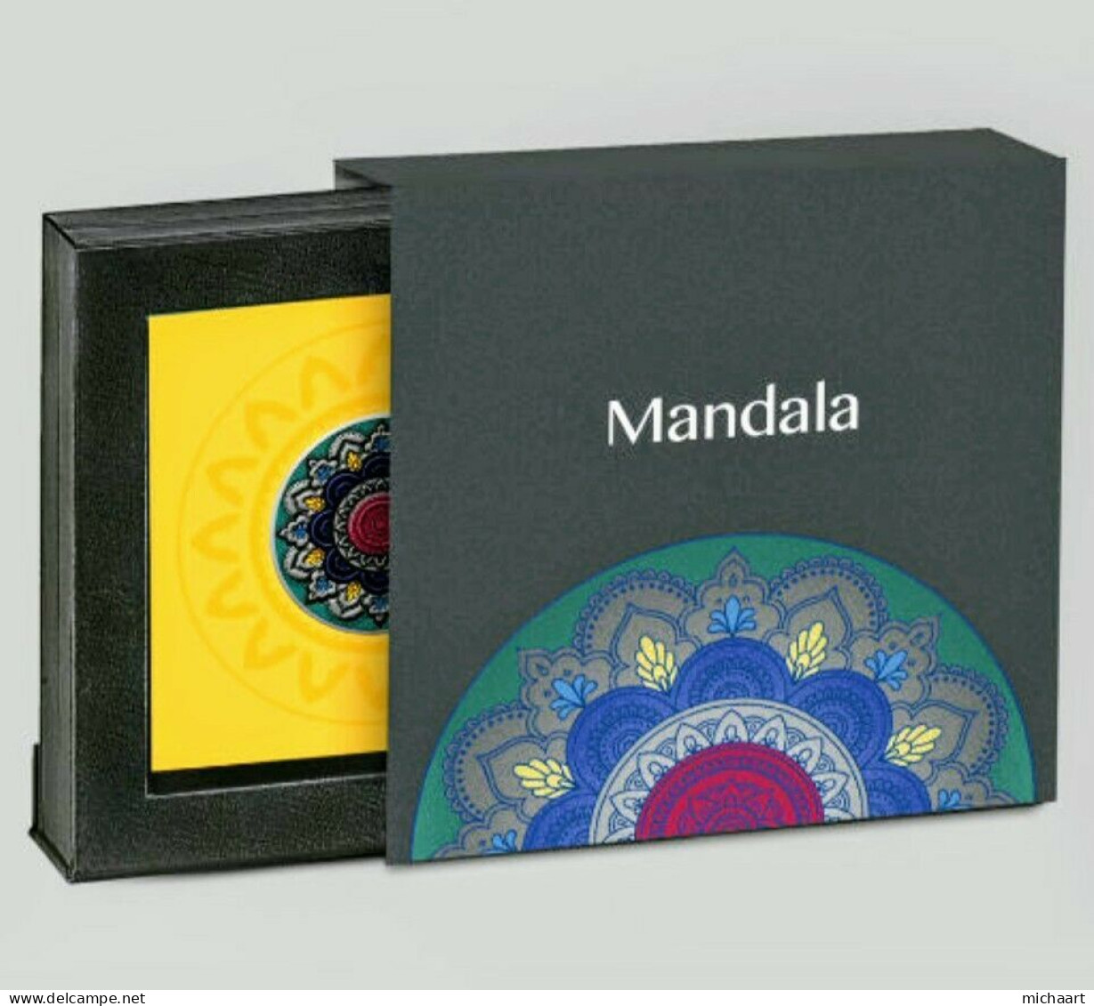 Cameroon Coin 2000 Francs 2019 Mandala Wheel Of Life 2 Oz Silver + Case 02187 - Camerun