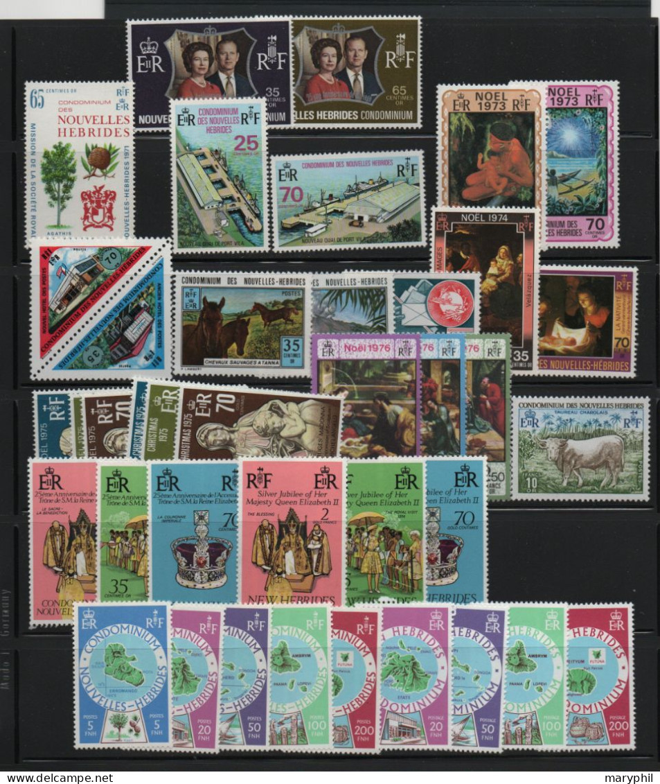 LOT 383 - NOUVELLES HEBRIDES  Lots De Timbres **  - Cote 102€ - Collezioni & Lotti