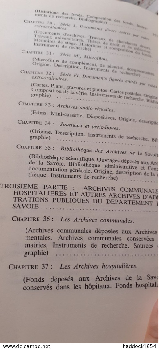 guide des archives de la SAVOIE ANDRE PERRET chambery