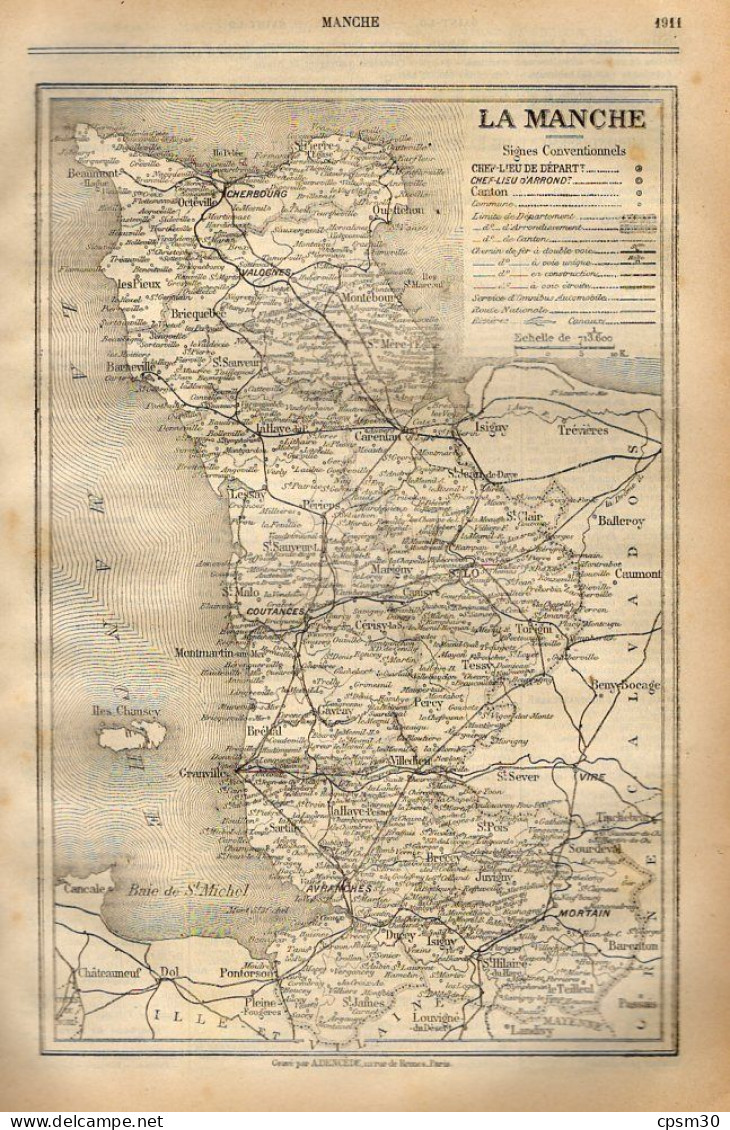 ANNUAIRE - 50 - Département Manche - Année 1905 - édition Didot-Bottin - 39 Pages - Telephone Directories