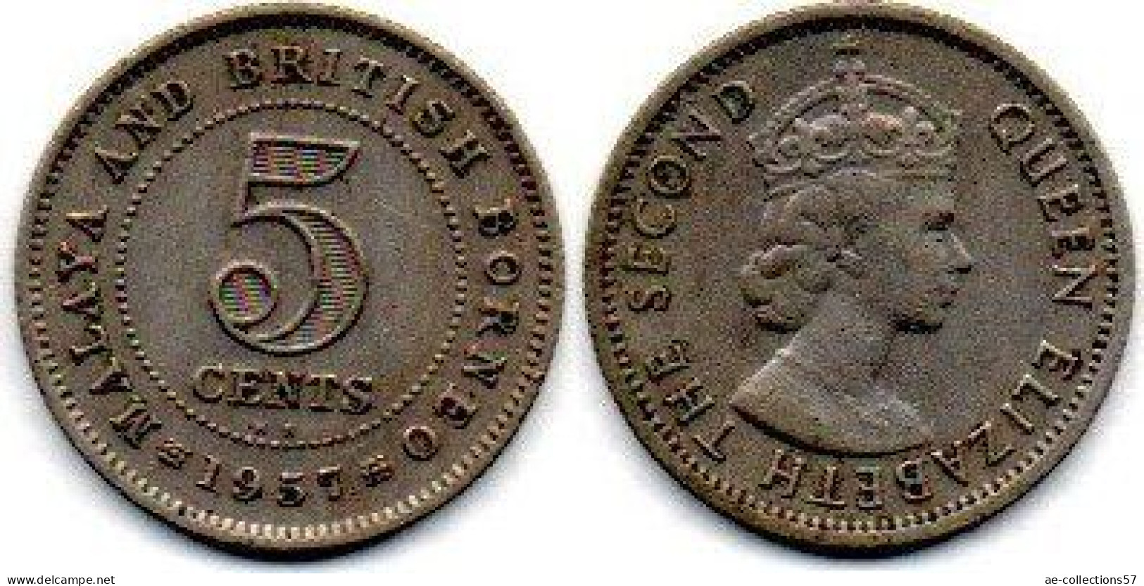 MA 24677 / British Bornéo 5 Cents 1957 KN TB+ - Colonias