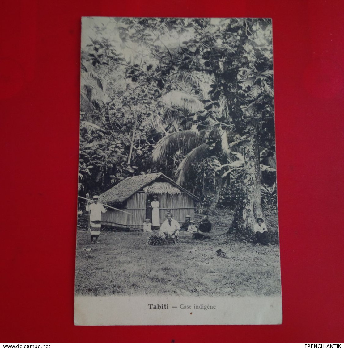 TAHITI CASE INDIGENE TIMBRE VERSO - Polynésie Française
