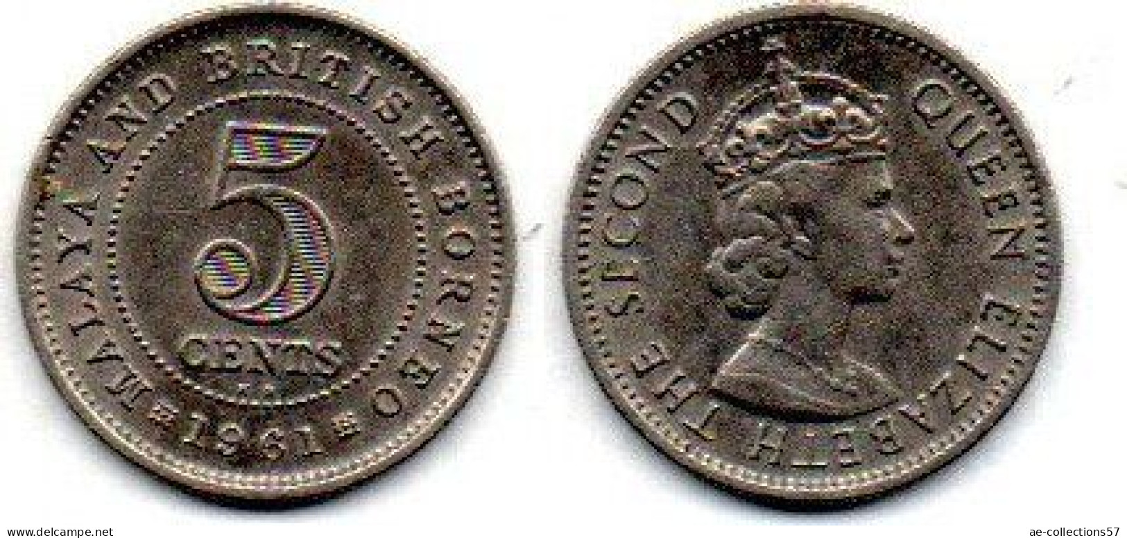 MA 24682 / British Bornéo 5 Cents 1961 KN SUP - Colonias