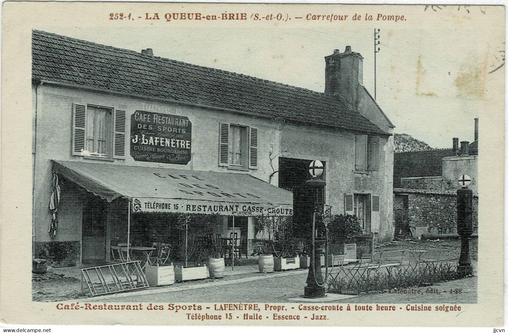 § - 94 - Val De Marne - La Queue En Brie - Carrefour De La Pompe - Café Restaurant Des Sports - Lafenètre Propriétaire - La Queue En Brie