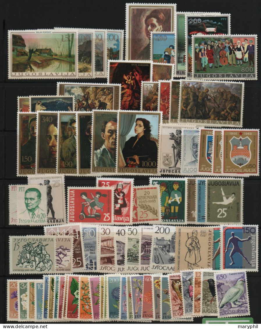 LOT 116 - YOUGOSLAVIE      Lots De Timbres ** Et * Charnières Propres   - Cote 52 € - Verzamelingen & Reeksen