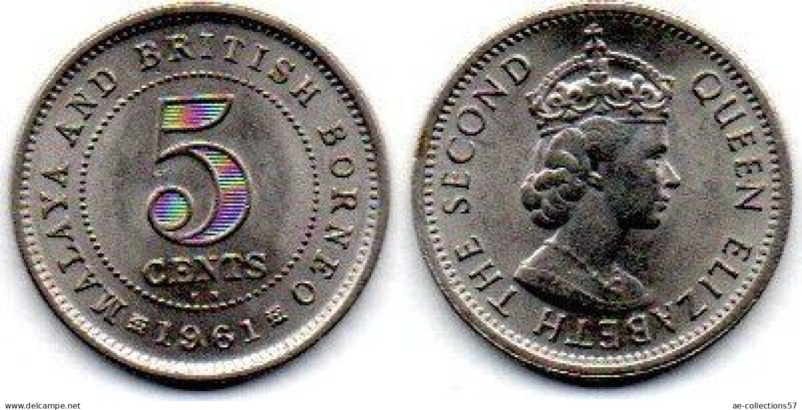 MA 24684 / British Bornéo 5 Cents 1961 KN SUP - Colonie