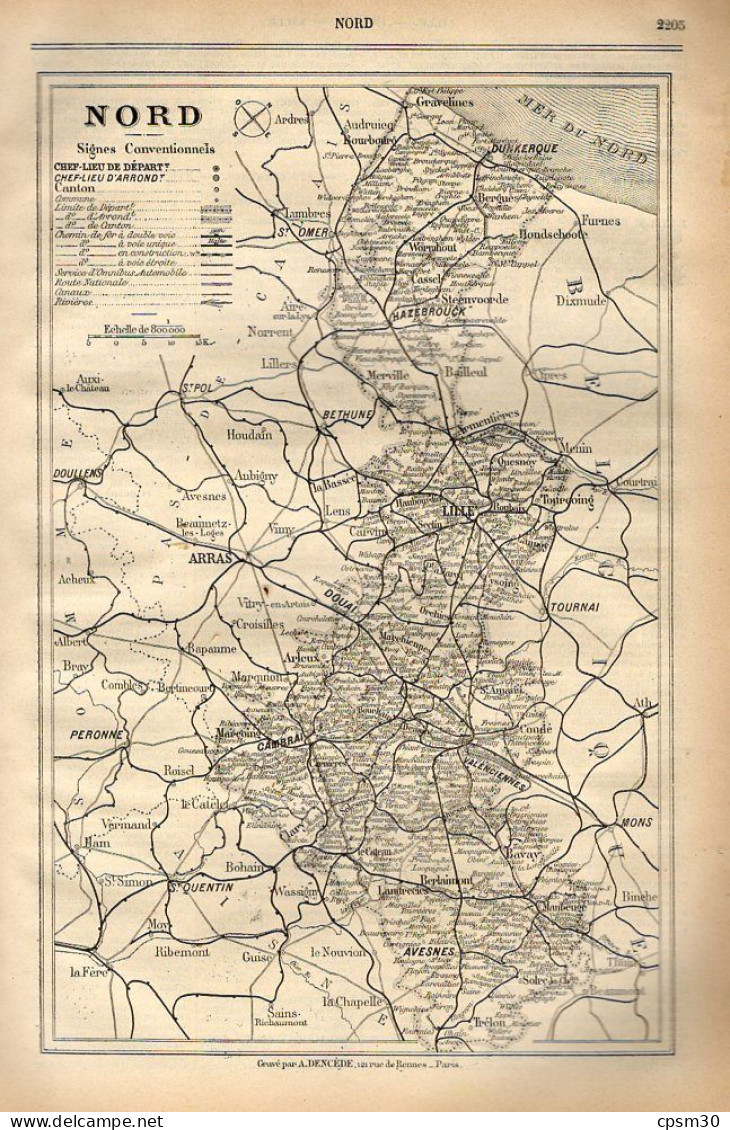 ANNUAIRE - 59 - Département Nord - Année 1905 - édition Didot-Bottin - 186 Pages - Telefonbücher