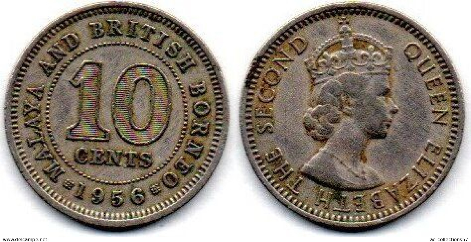 MA 24692 / British Bornéo 10 Cents 1956 TB - Kolonien