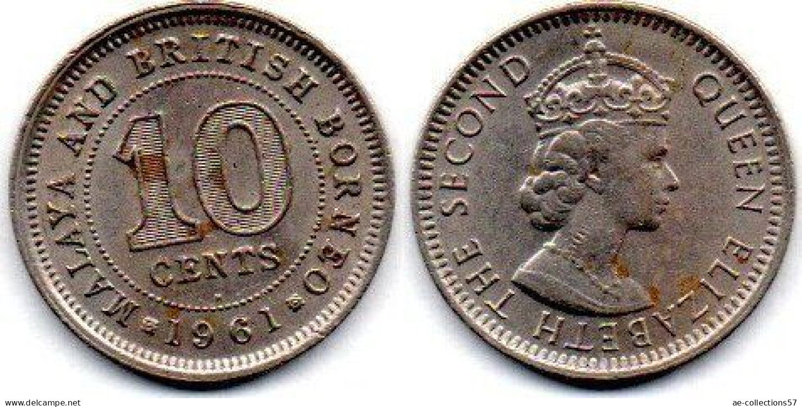 MA 24700 / British Bornéo 10 Cents 1961 H TTB - Colonies