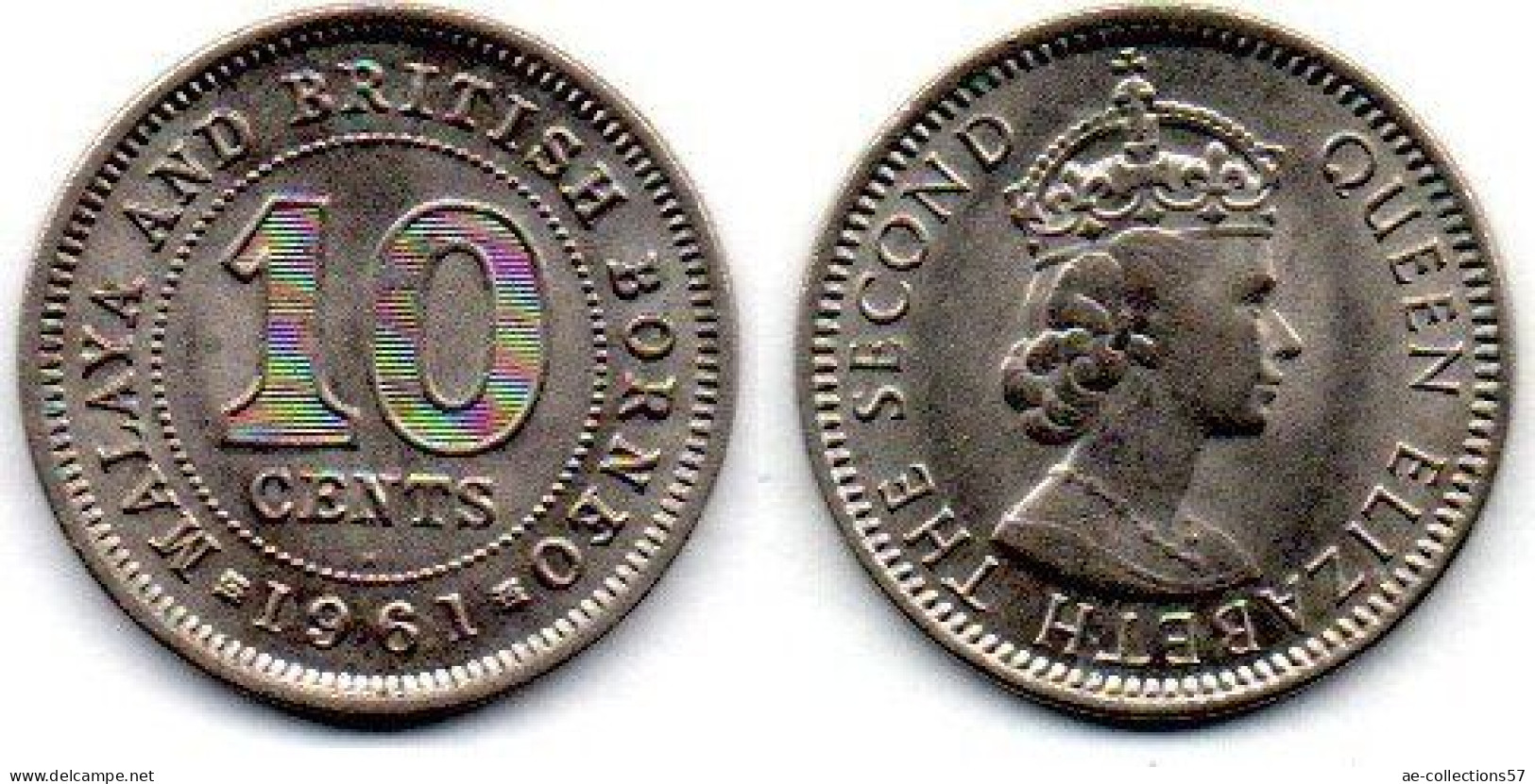 MA 24701 / British Bornéo 10 Cents 1961 H SUP - Colonies