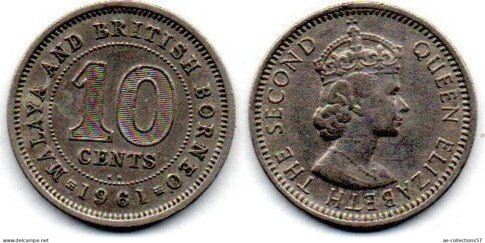 MA 24702 / British Bornéo 10 Cents 1961 KN TTB - Colonie