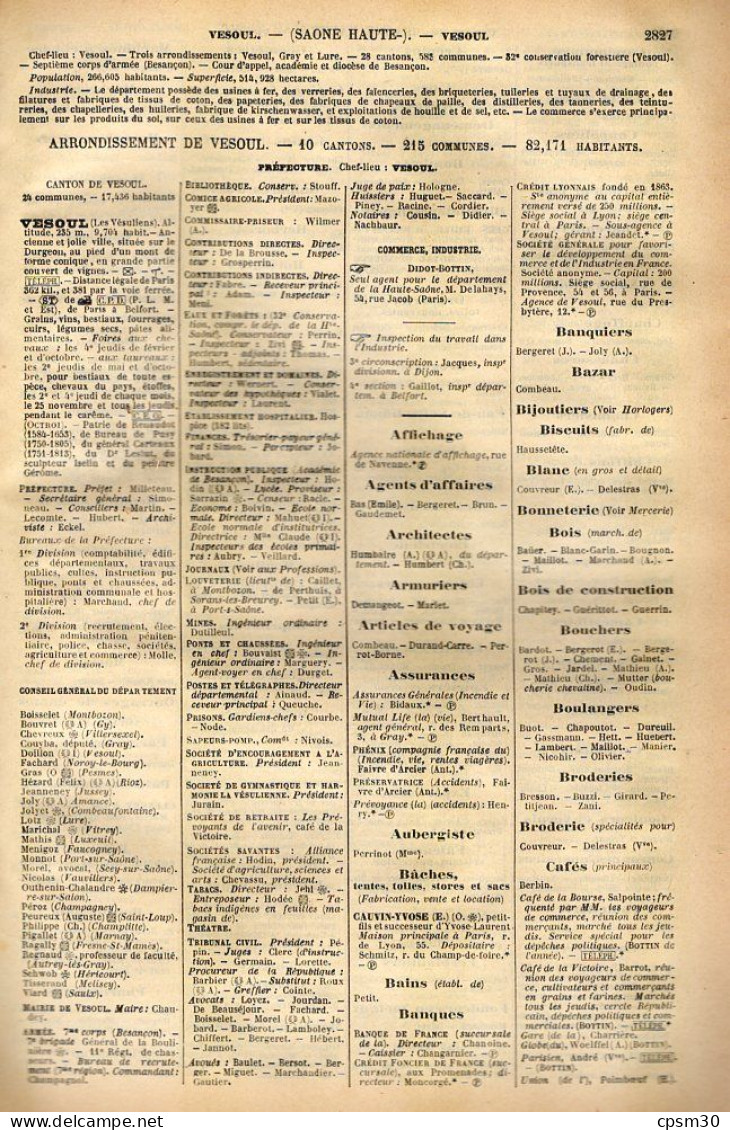 ANNUAIRE - 70 - Département Haute Saone - Année 1905 - édition Didot-Bottin - 31 Pages - Telephone Directories