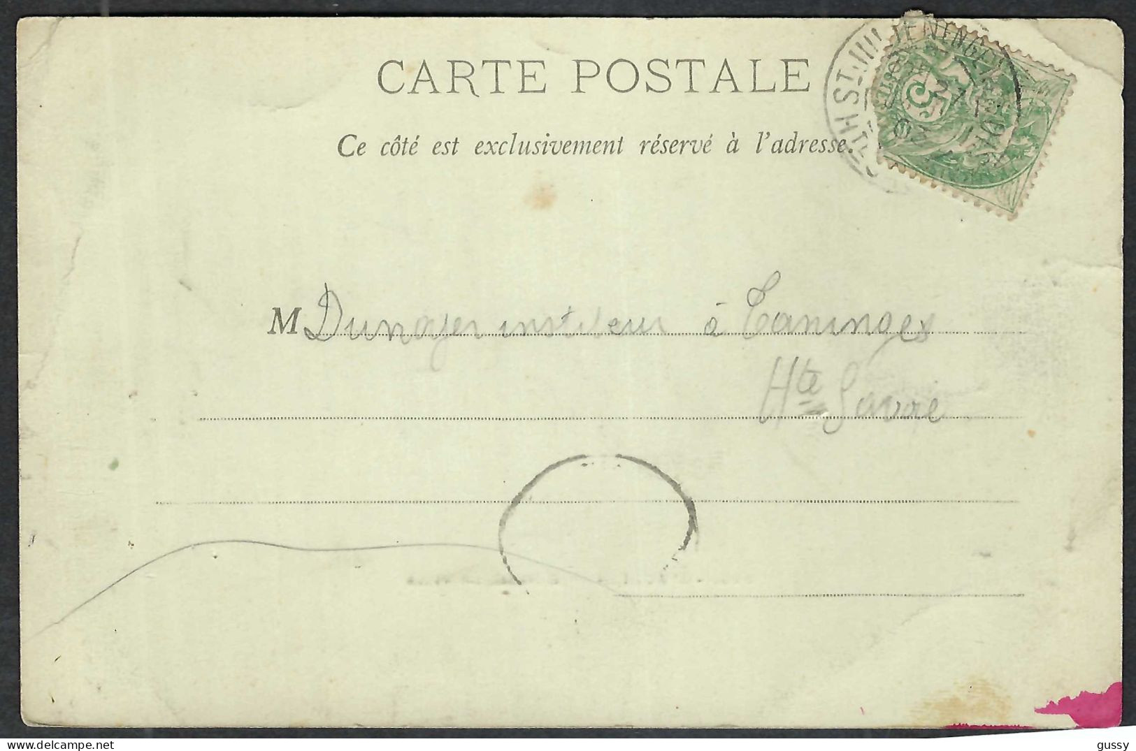St JULIEN-EN-GENEVOIS  Ca.1900: L' Hôtel De Ville Et Le Tramway à Vapeur, CP D'origine - Saint-Julien-en-Genevois