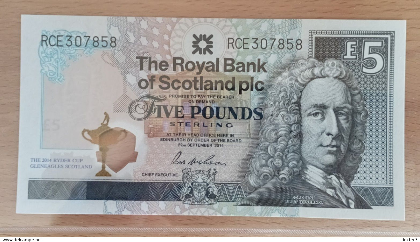 Scotland 5 Pound 2014 UNC Royal Bank Of - 1 Pond