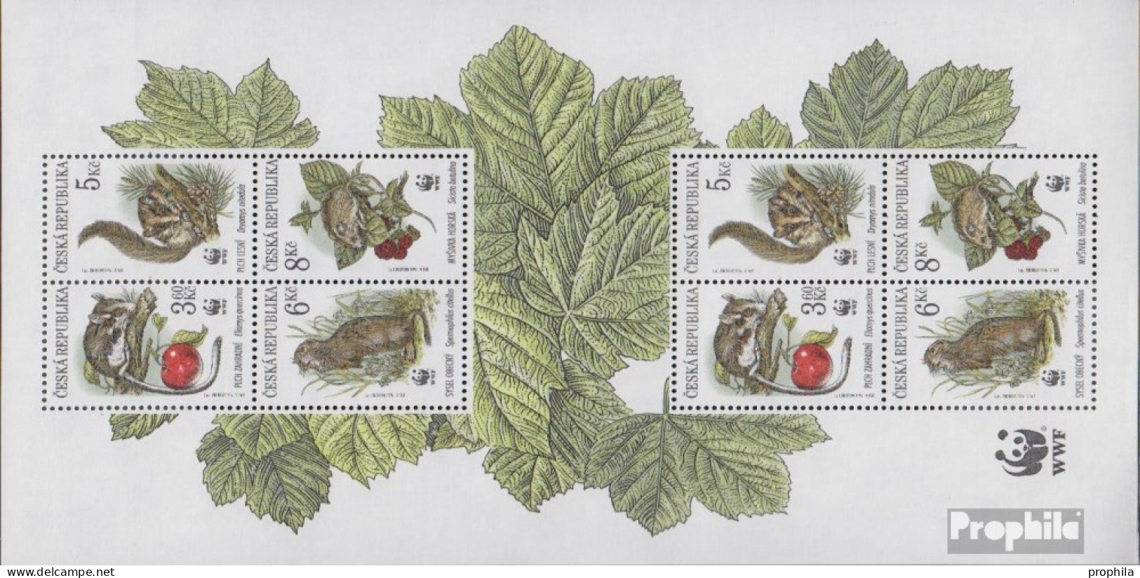 Tschechien 110-113 Kleinbogen (kompl.Ausg.) Postfrisch 1996 Naturschutz - Unused Stamps