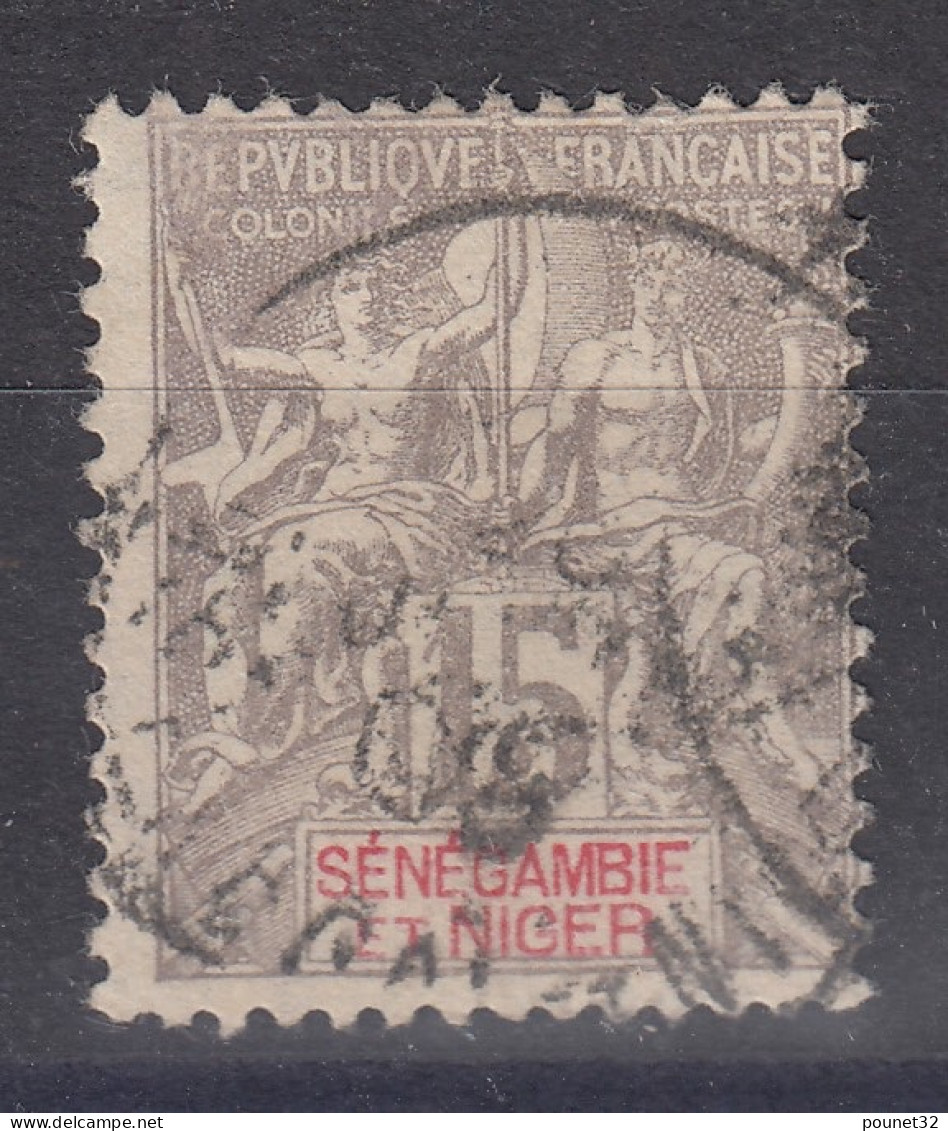 SENEGAMBIE & NIGER : GROUPE 15c GRIS N° 6 OBLITERATION PAR CACHET A DATE - Used Stamps