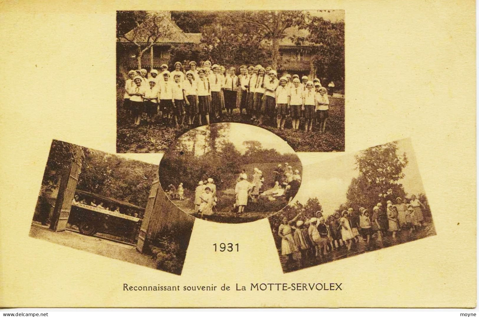 11278 - LA MOTTE SERVOLEX : RECONNAISSANT SOUVENIR ,  VISITE DES FILLES DE ST AMBROISE  (Chambéry) EnTRES  RARE - La Motte Servolex